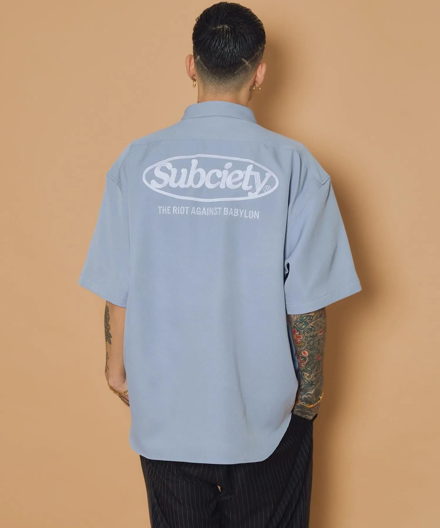 Embroidery oval logo shirt
