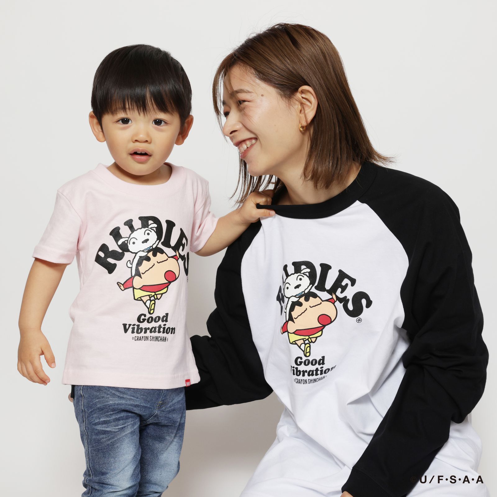 RUDIE'SxCRAYON SHINCHAN AIRPLANE KIDS TEE