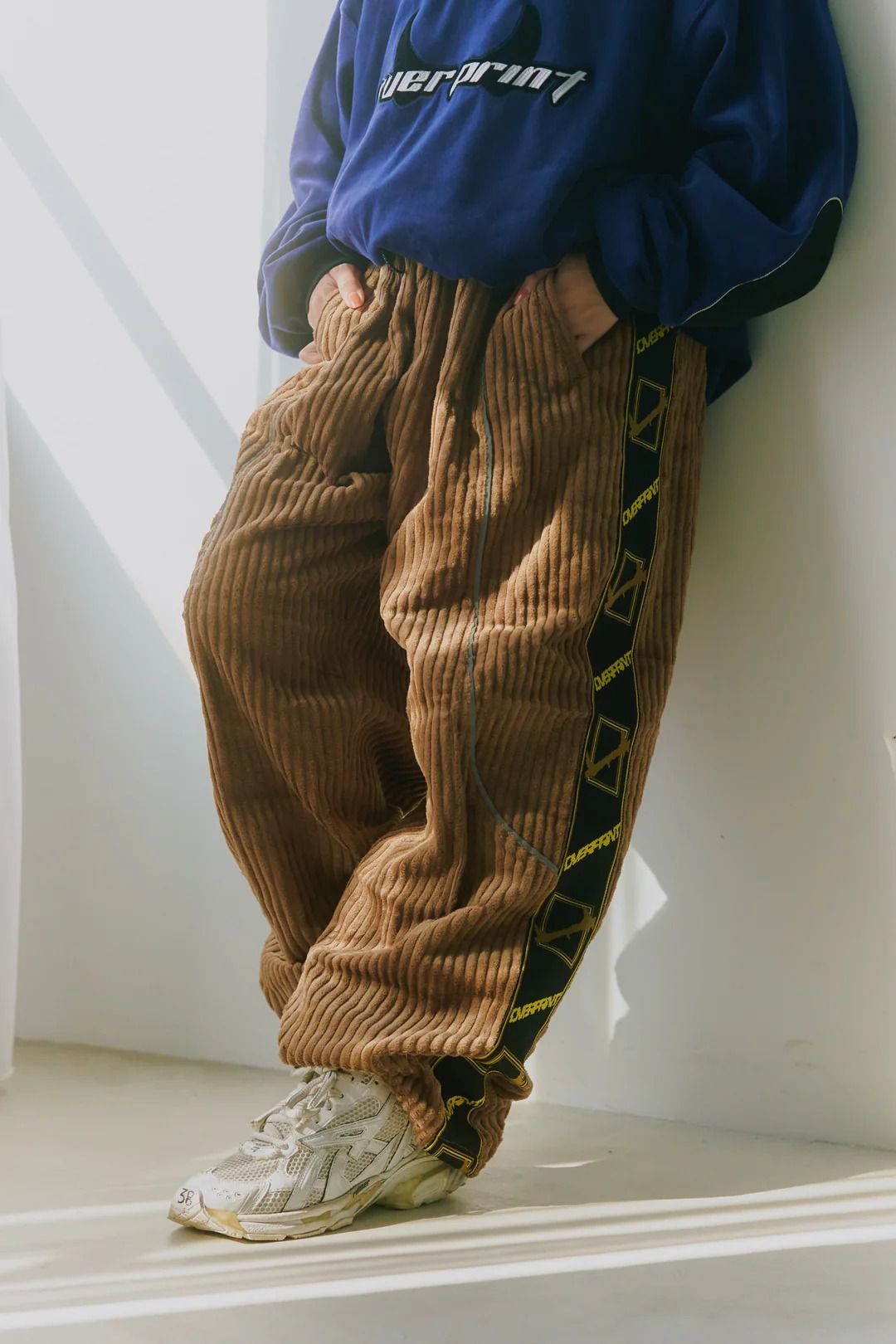 Corduroy jersey pants