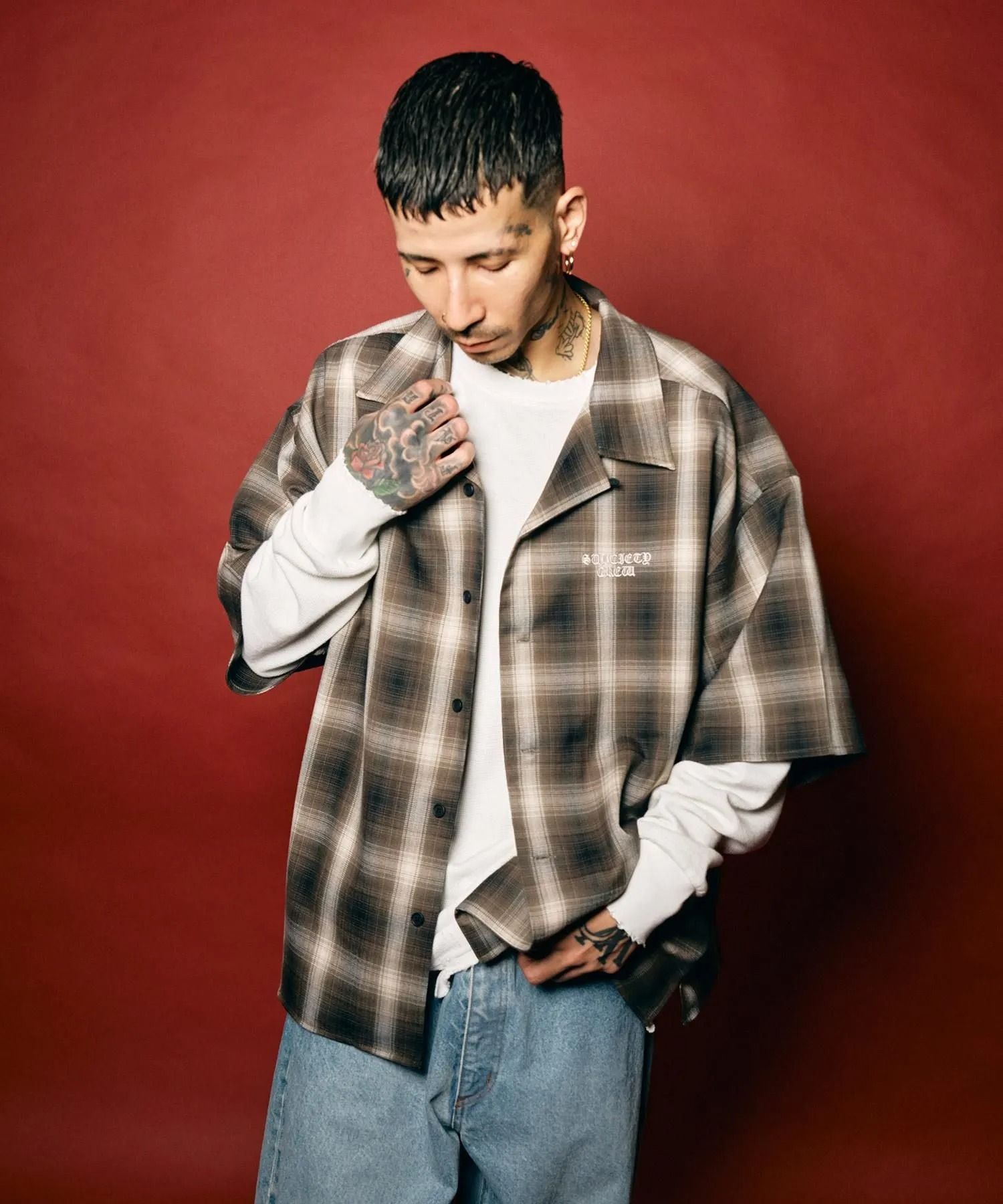 Ombre check shirt