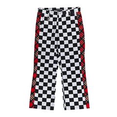 CHECKER FLAG FLARE-PANTS