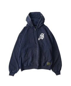 Fade wash zip hoodie
