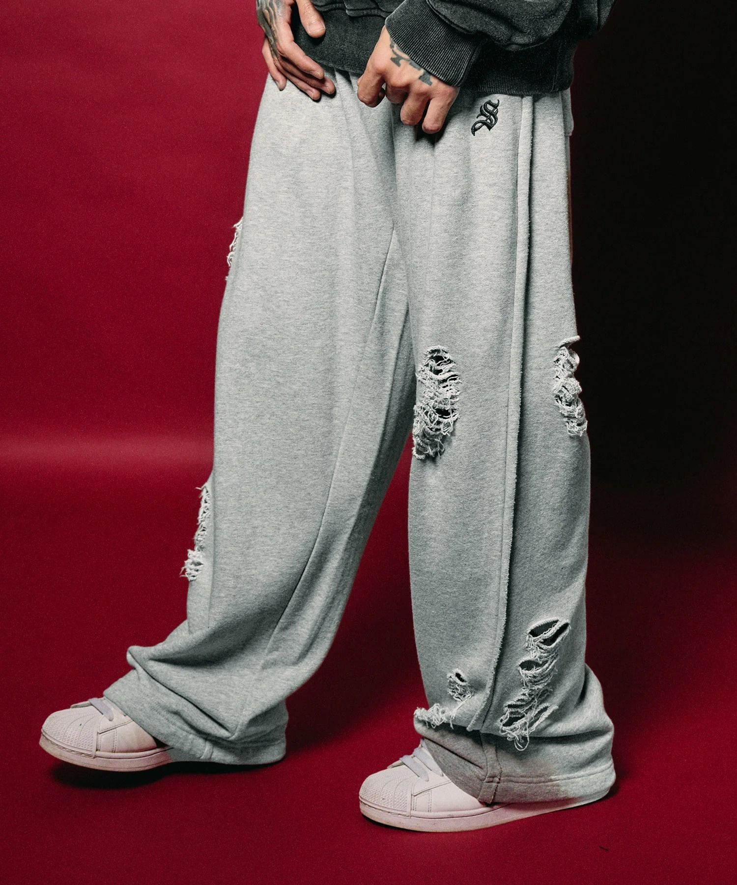 Distressed sweatpants