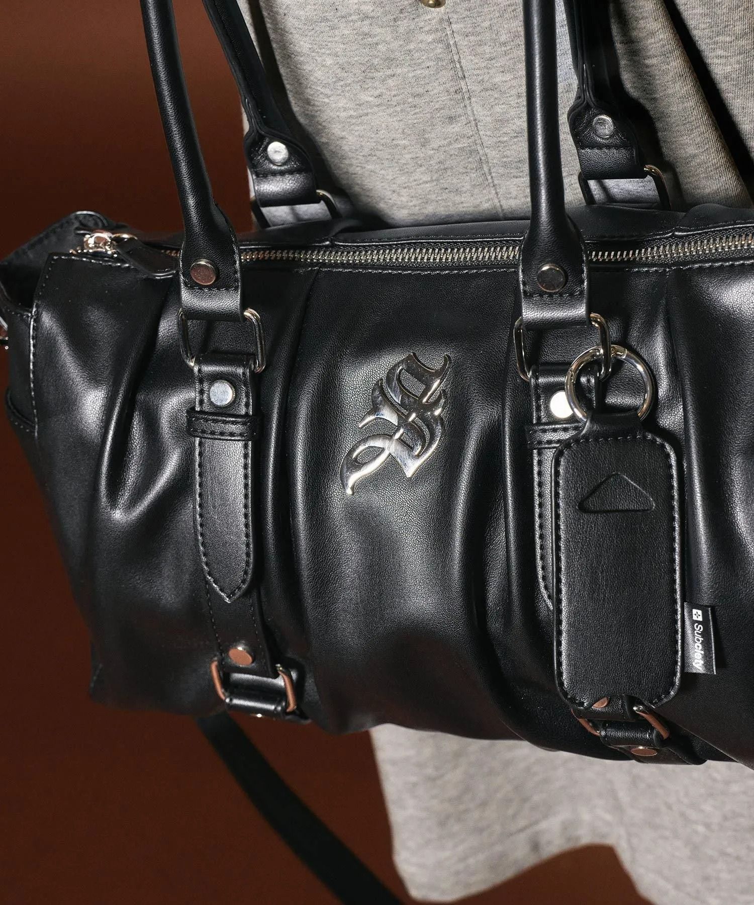 Gathered boston bag