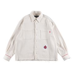 FLOWER DYED DENIM-SHIRT