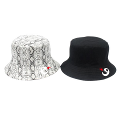 rg fake snake skin bucket hats