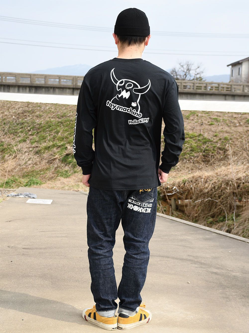 MARKED MONSTER KITTY RIBBON LONG SLEEVE-TEE