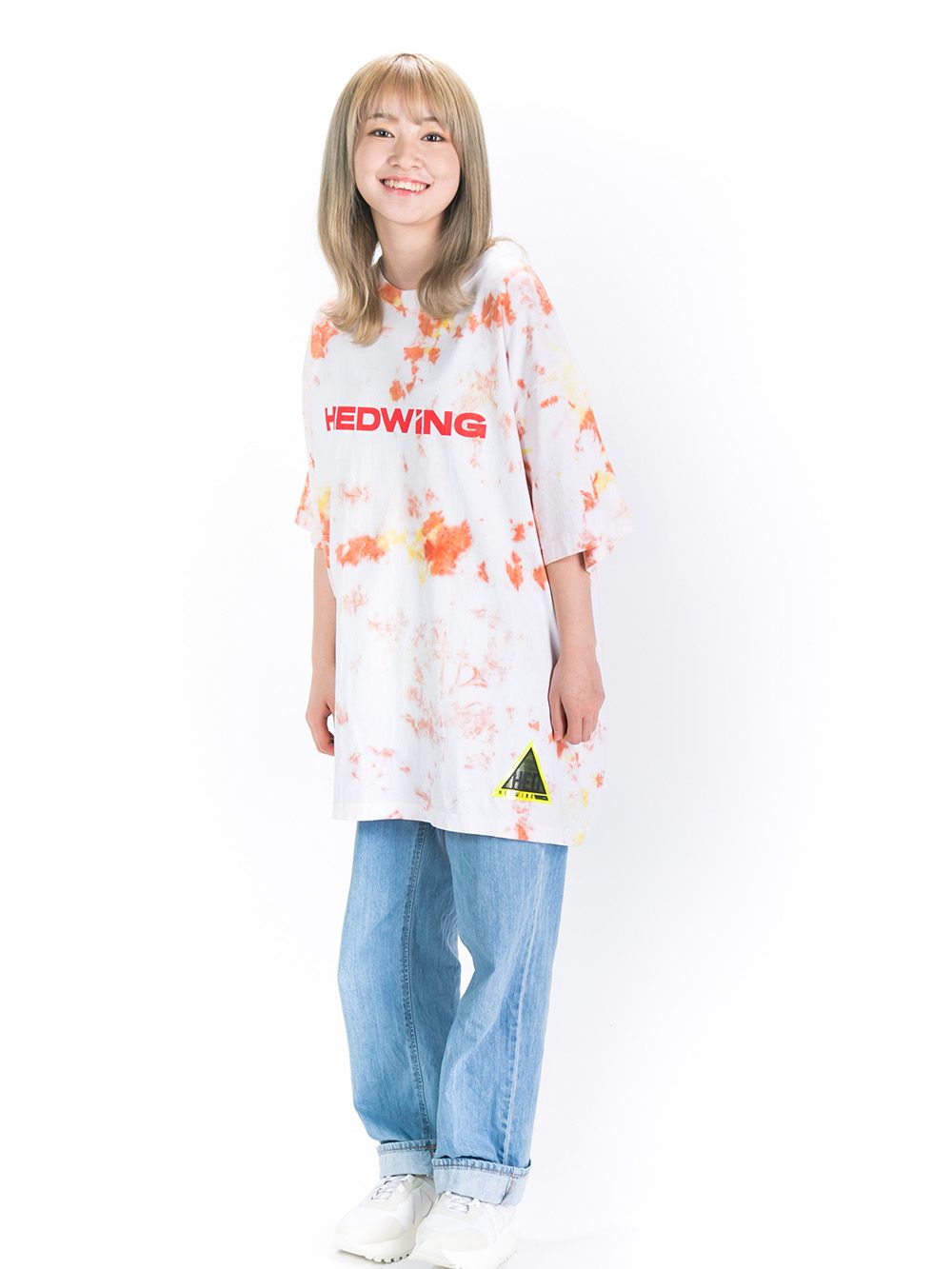 Infection warning Tie-dye Big Silhouette T-shirt