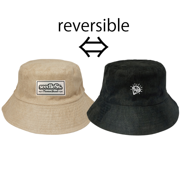 sd reversible fake suede bucket hats