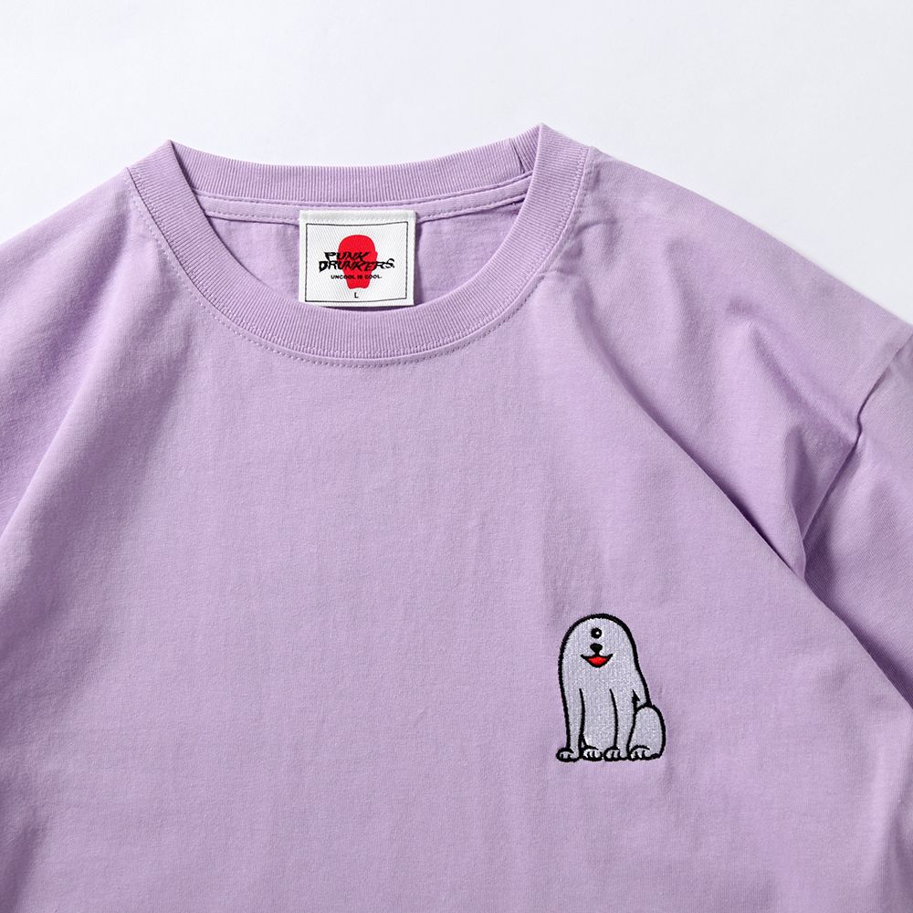 刺繍犬TEE