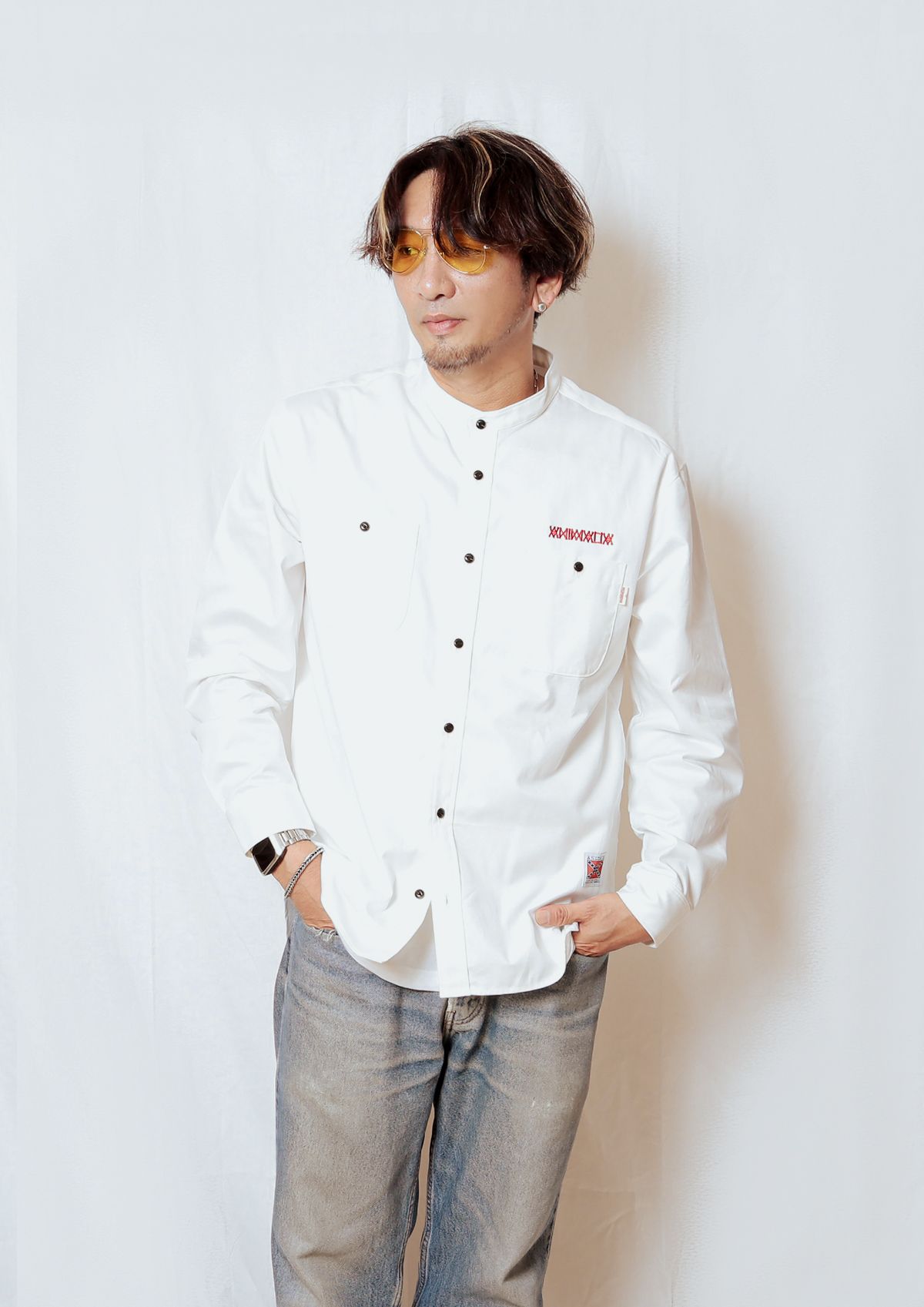 STAND COLLAR SHIRTS - Plain