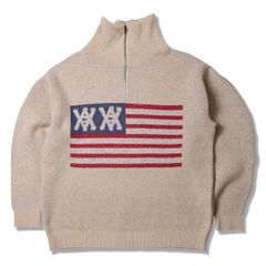 Half Zip Knit -AA Flag
