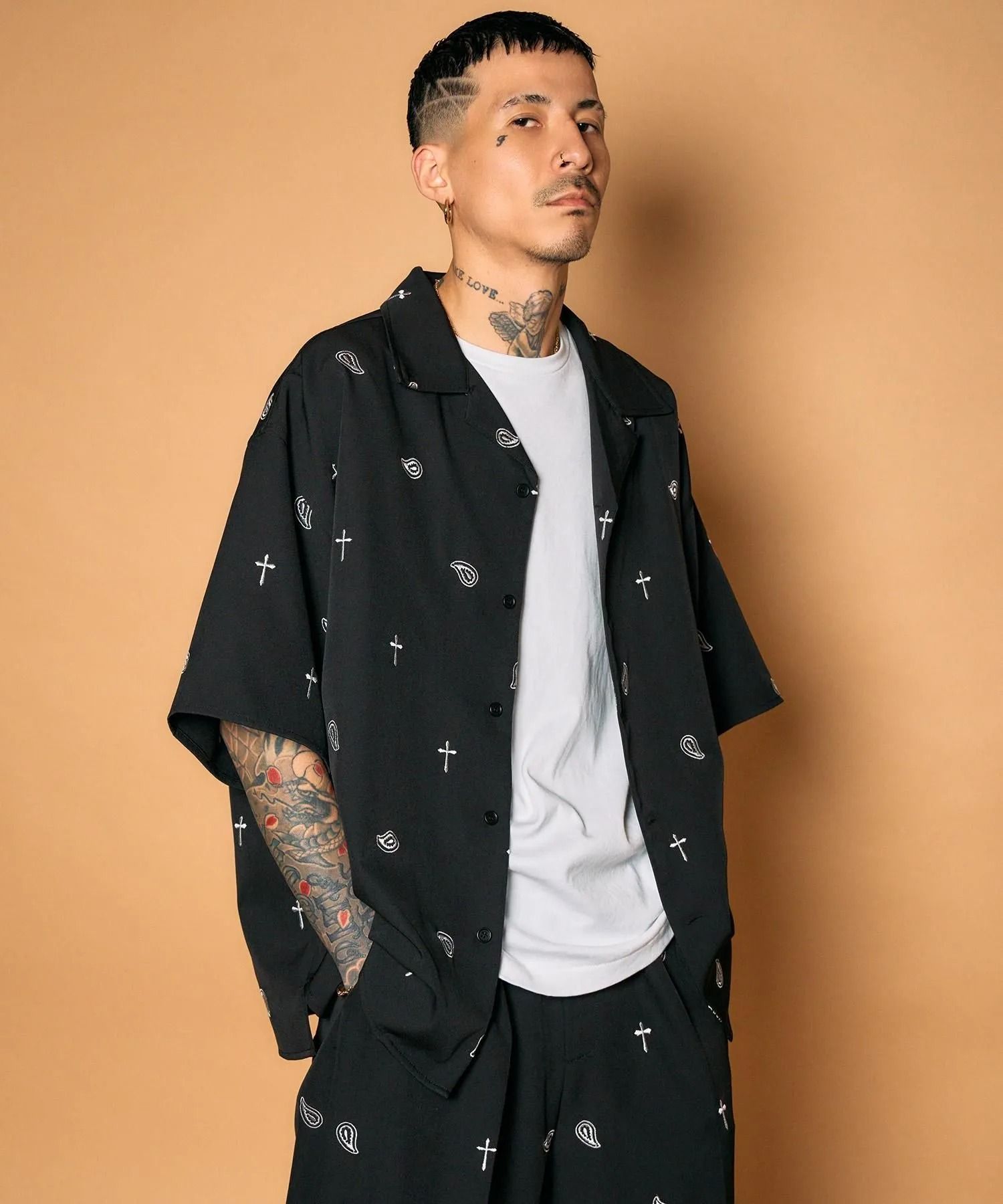 All-over embroidered shirt