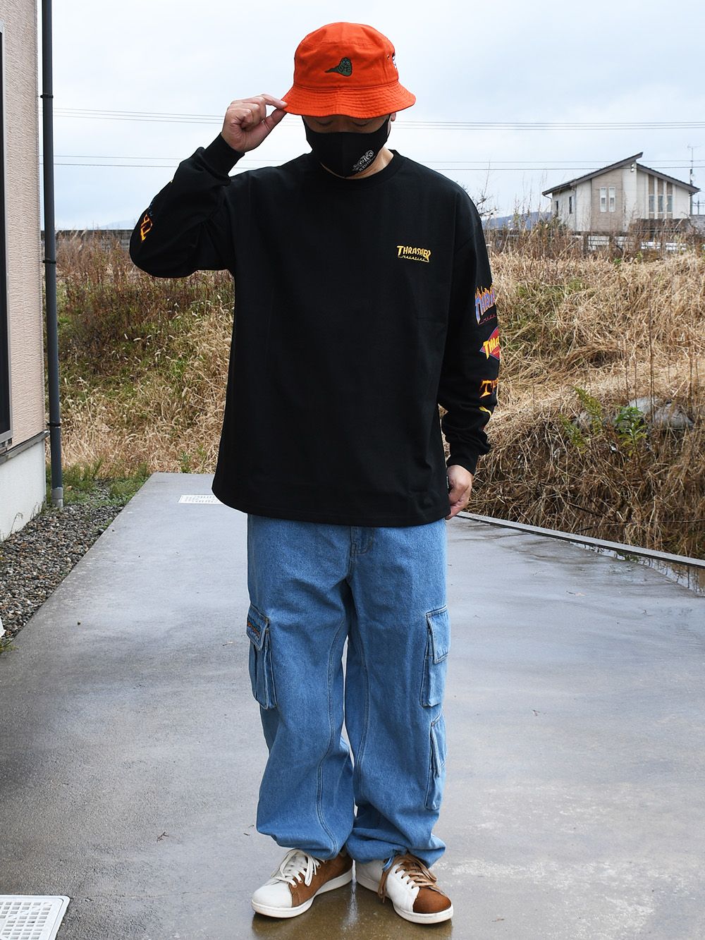 THRASHER Sleeve Logo L/S Tee