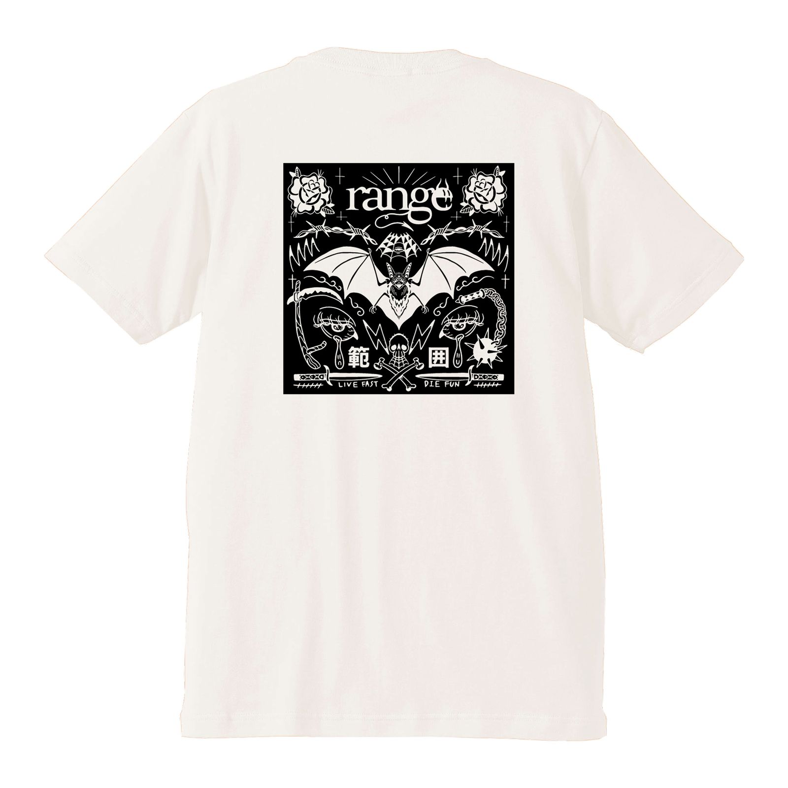art patch on the back s/s tee