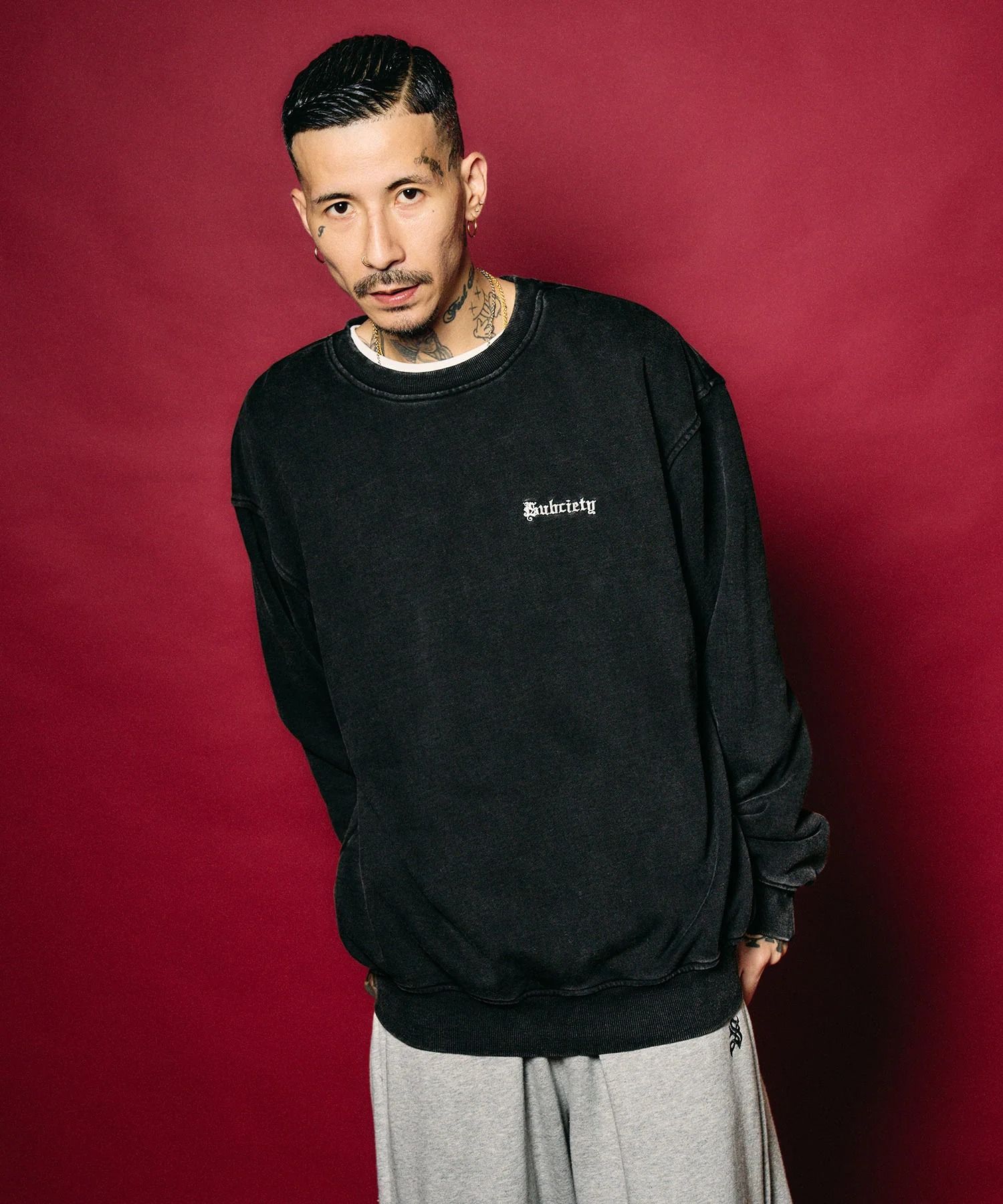 Washed skull maria sweatshirt