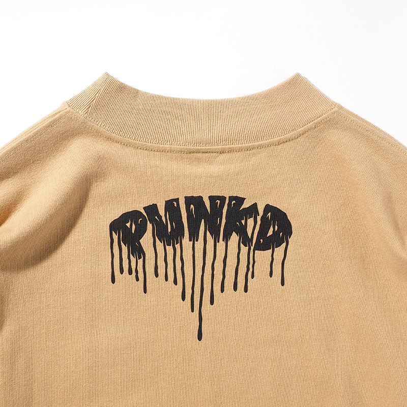 ガイコツさんモックネックロンTEE