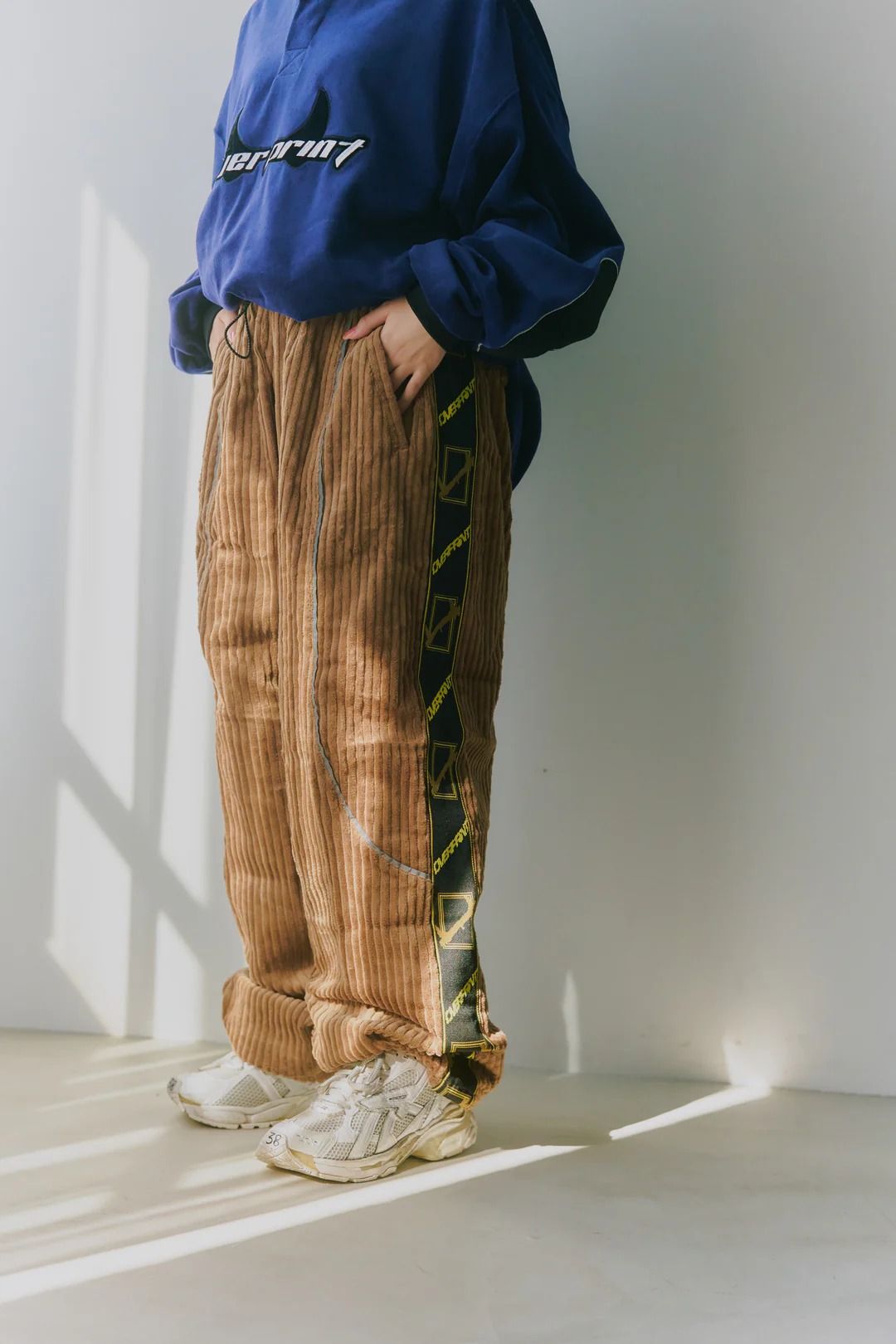 Corduroy jersey pants