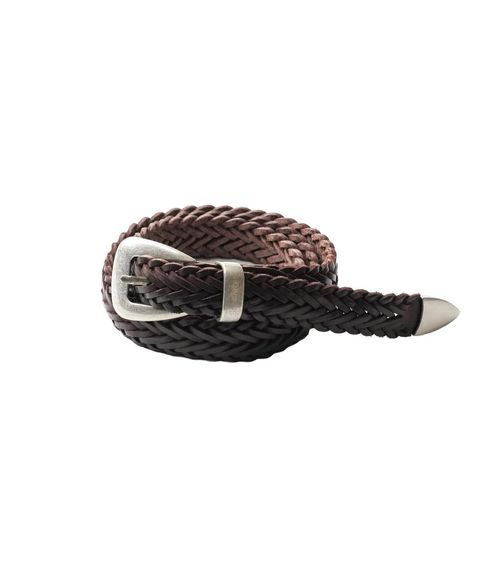 Leather mesh belt