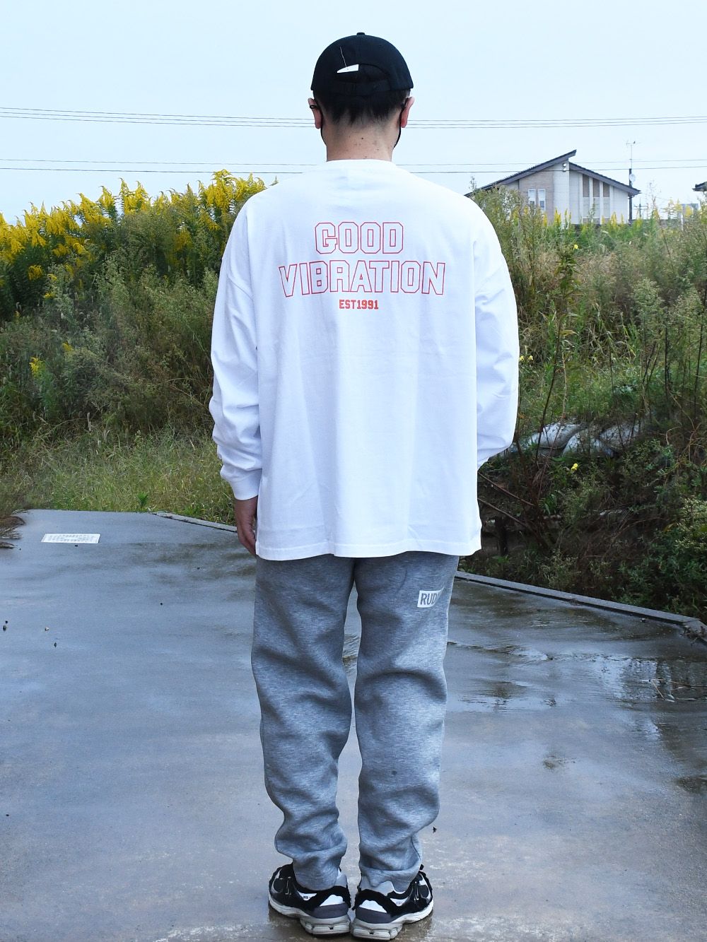 BLOCK COLLEGE BIGSILHOUETTE LS-TEE