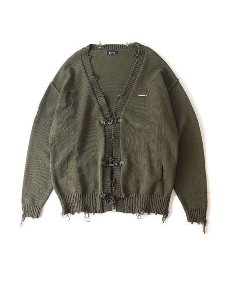 Damaged knit cardigan