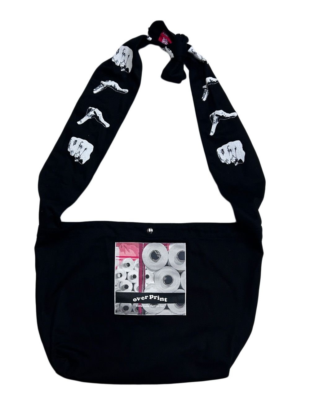 over print - rock, paper, scissors Paperboy Bag | DOLL