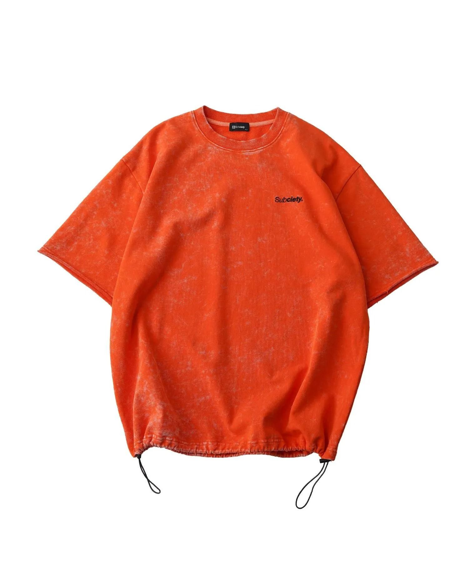 Washed sweat drawstring tee