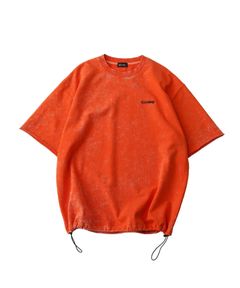 Washed sweat drawstring tee