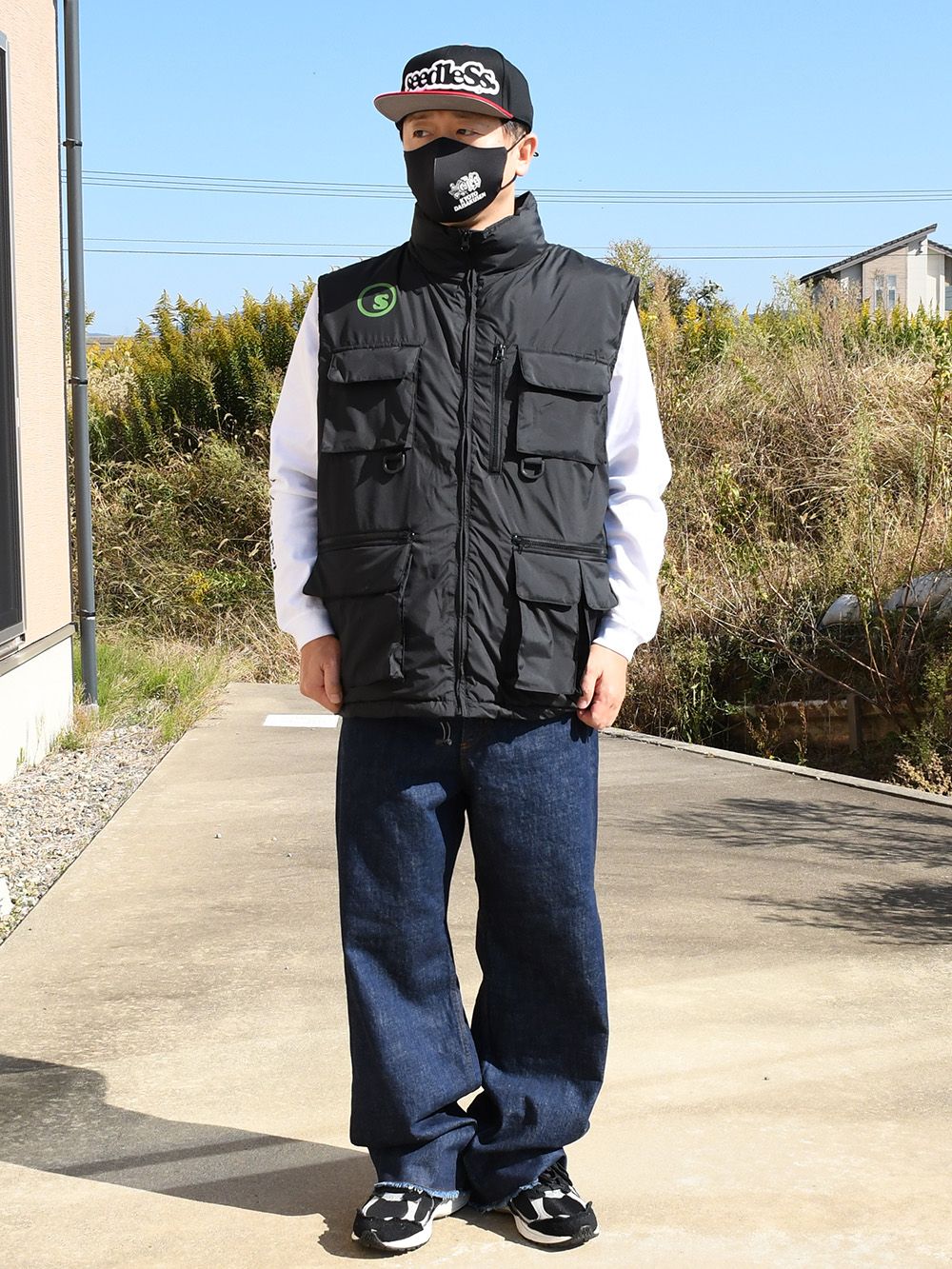 sd  puffy pocket vest jkt