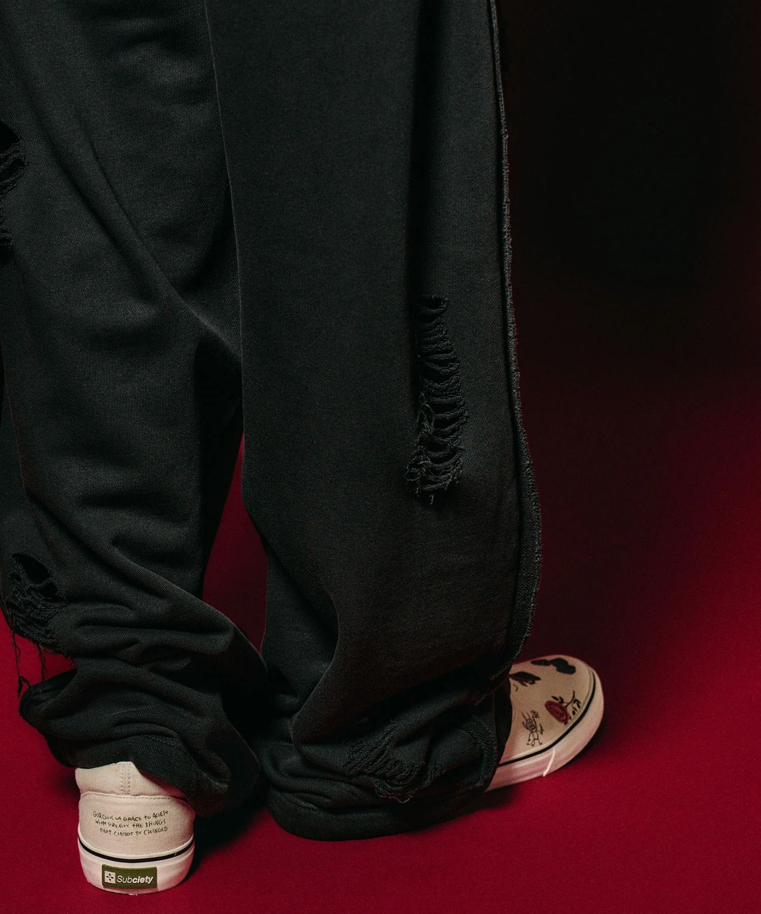 Distressed sweatpants