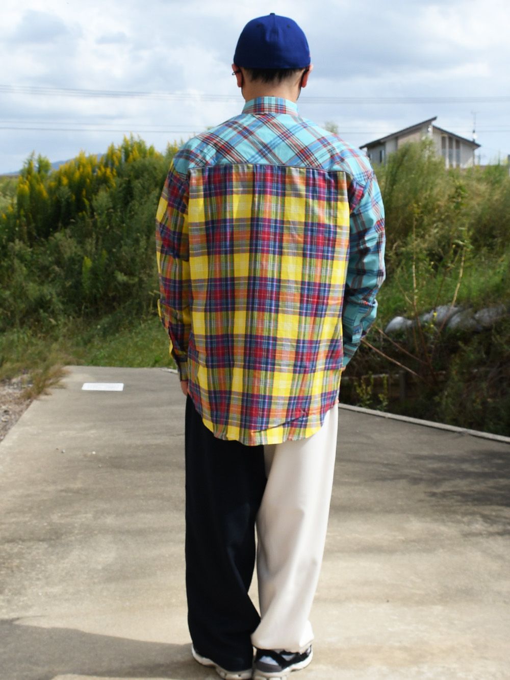 2TONE TUCK PANTS