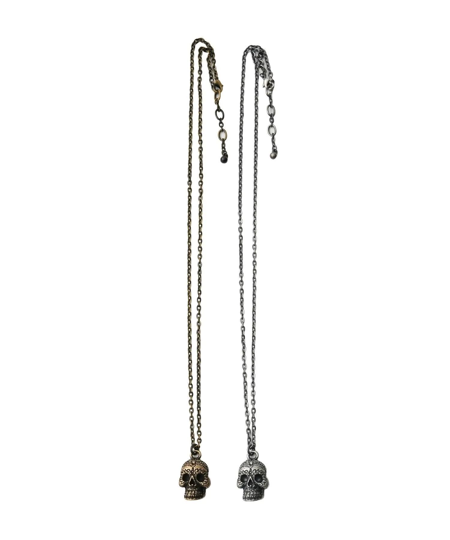 Metal necklace-mexican skull-