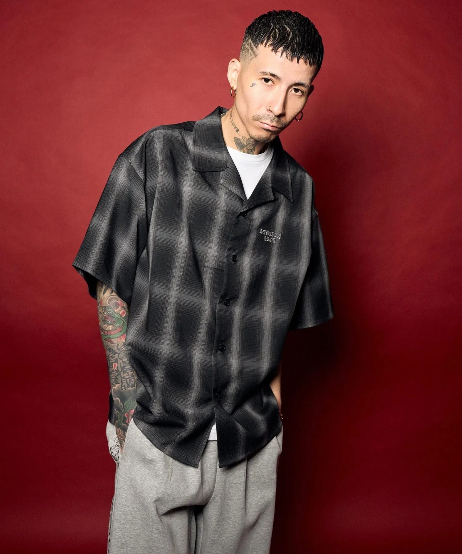 Ombre check shirt