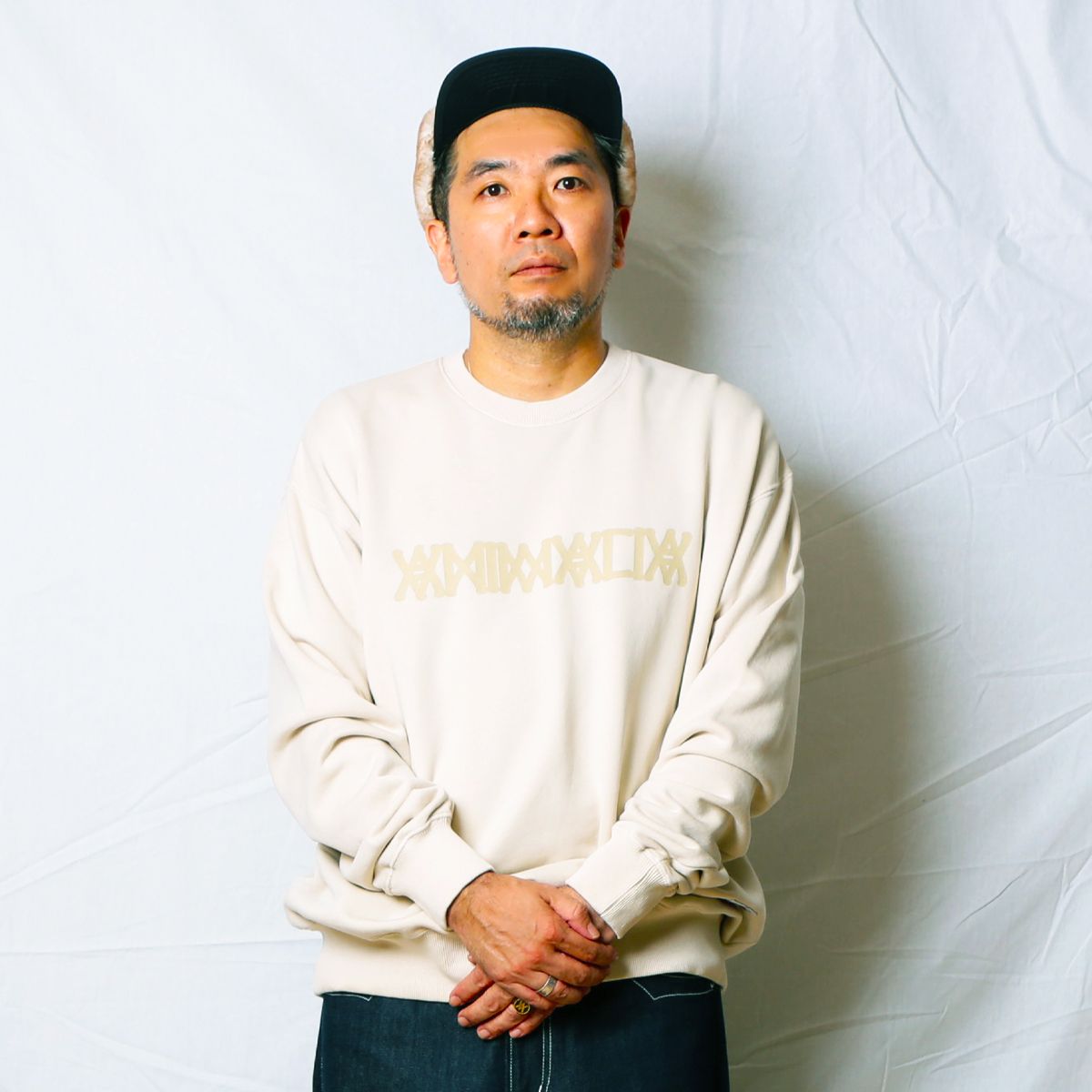 Pigment Dyeing Crew Sweat -LOGO