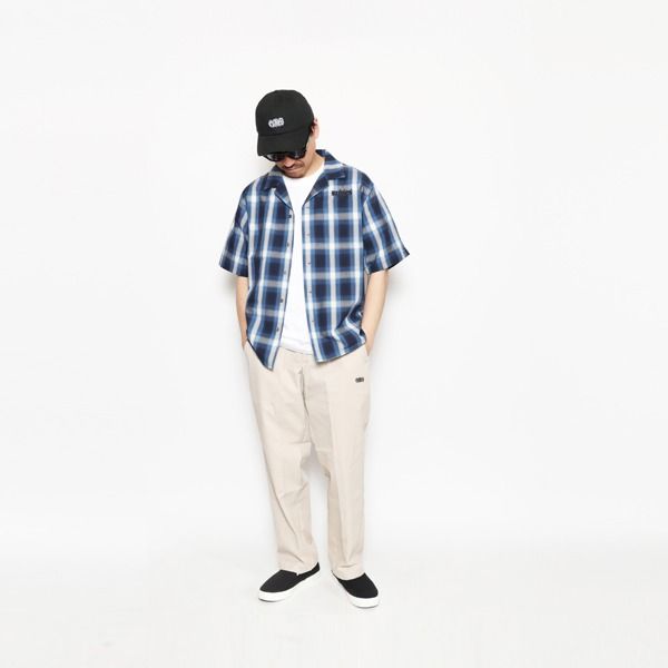 HOOK OPEN COLLAR CHECK-SHIRTS