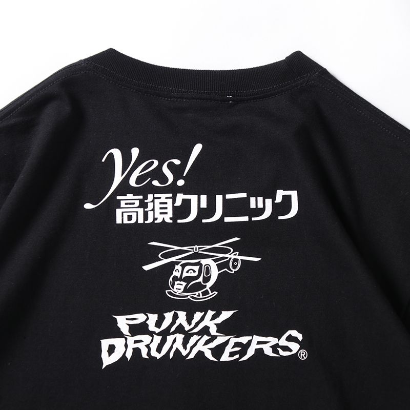 PUNK DRUNKERS◇×高須クリニック/Tシャツ/L/コットン/ブラック