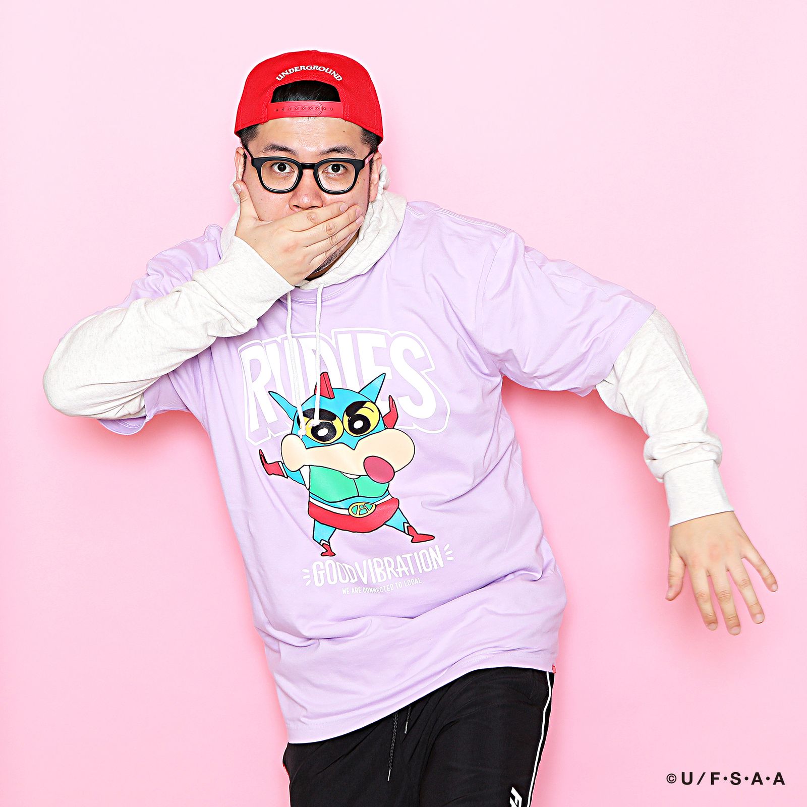 RUDIE'S x CRAYON SHINCHAN ACTIONKAMEN-T
