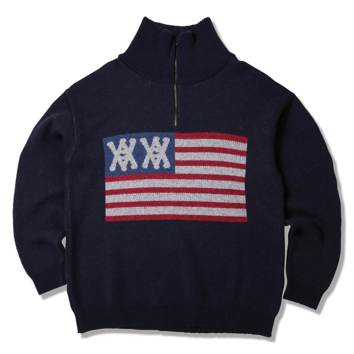 Half Zip Knit -AA Flag