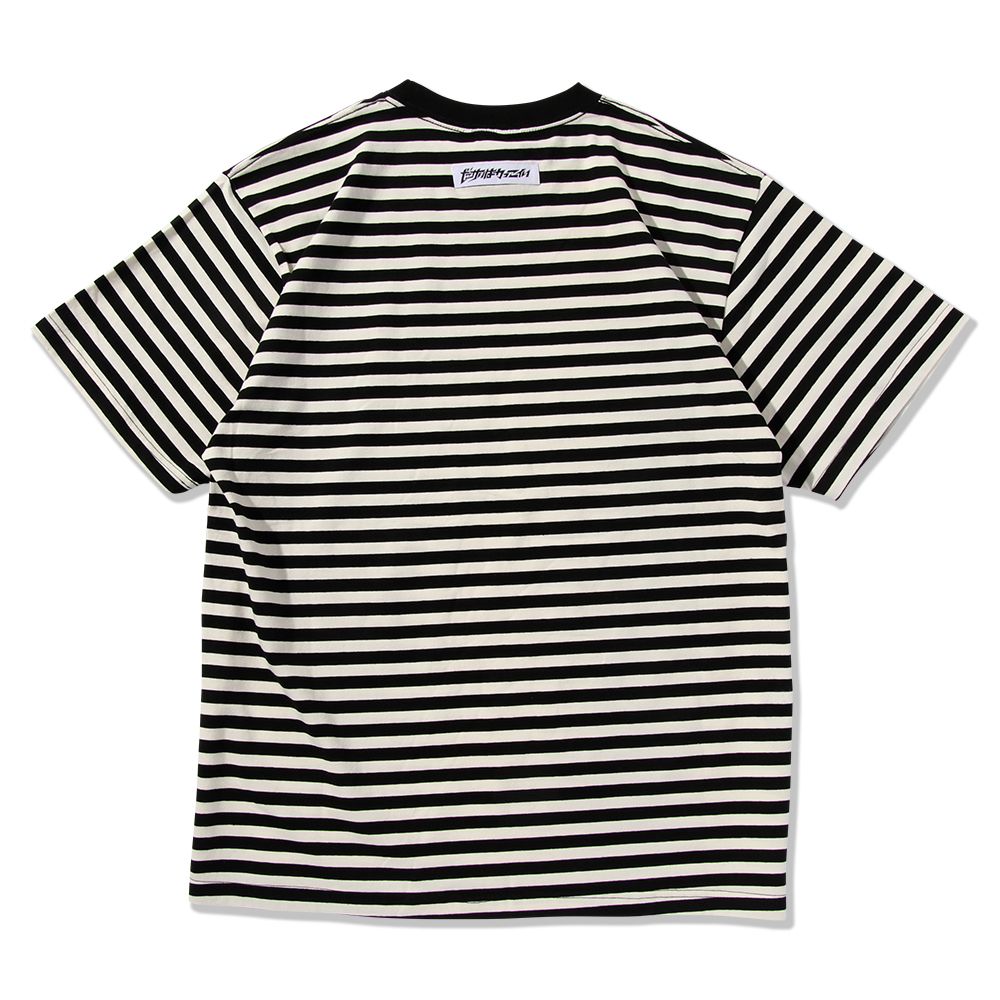 鮫人刺繍ボーダーTEE