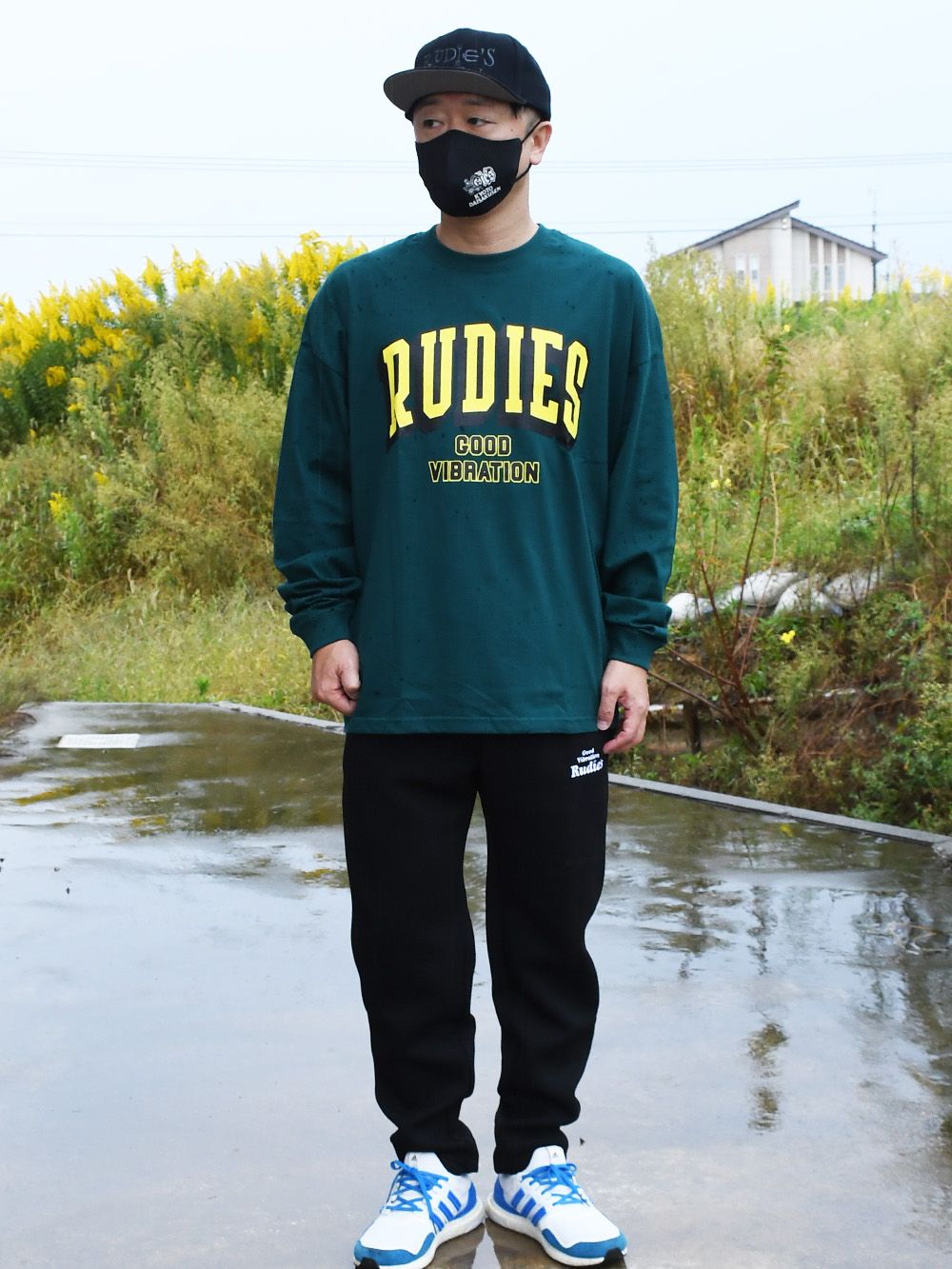 BLOCK COLLEGE BIGSILHOUETTE LS-TEE