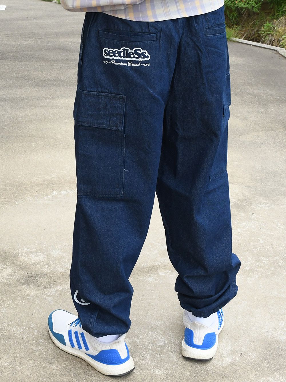 sd denim wide easy cargo pants