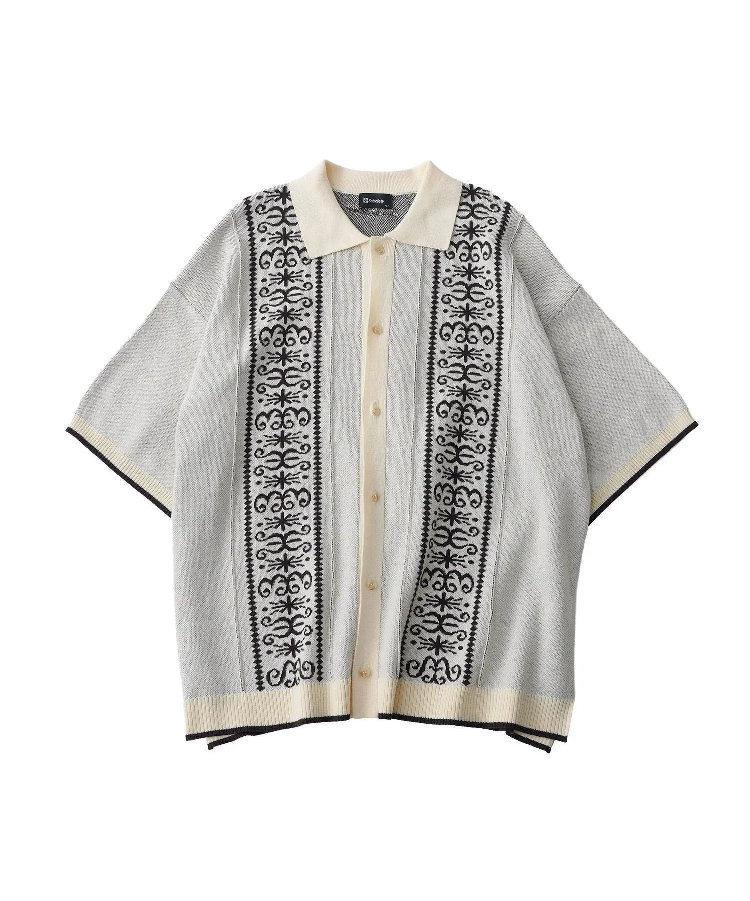 Jacquard knit shirt
