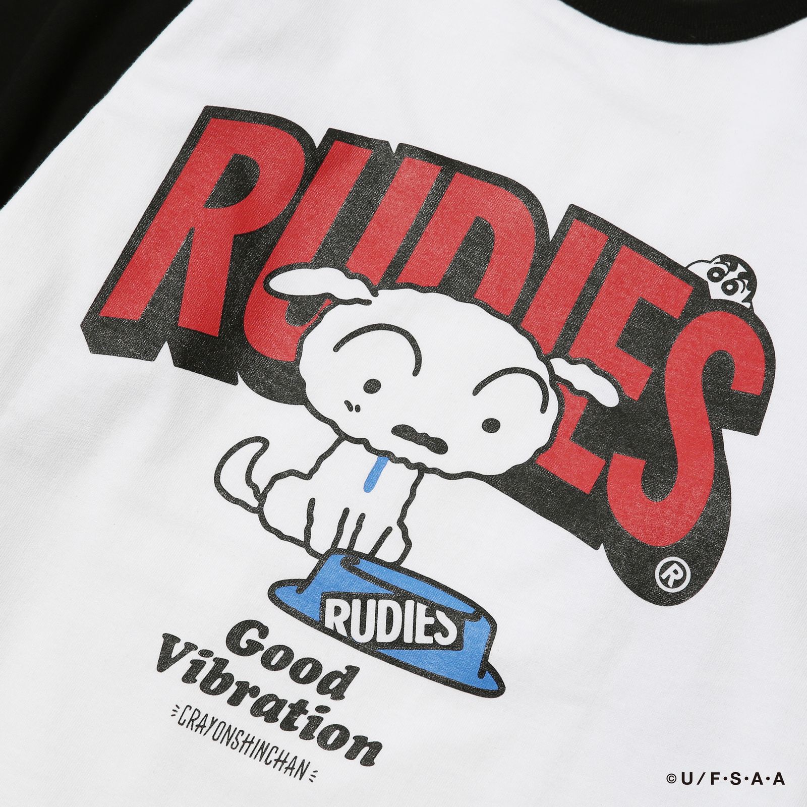 RUDIE'S×CRAYON SHINCHAN TREAT RAGLAN TEE