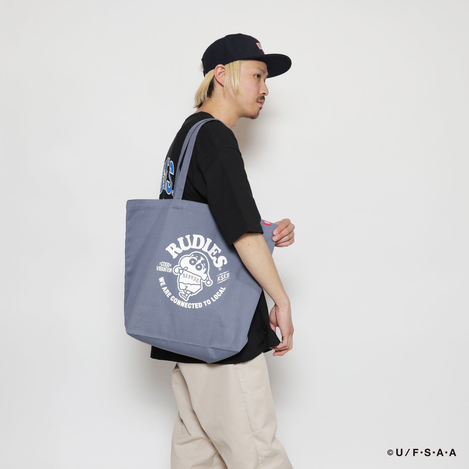 RUDIE'SxCRAYON SHINCHAN CIRCLEMOSH TOTEBAG