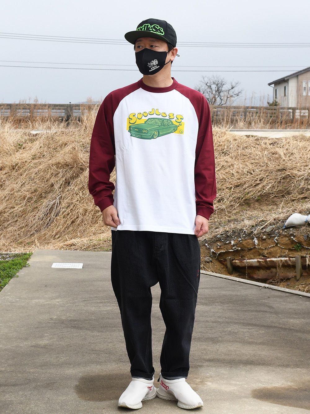 sd smoking green car LS tee