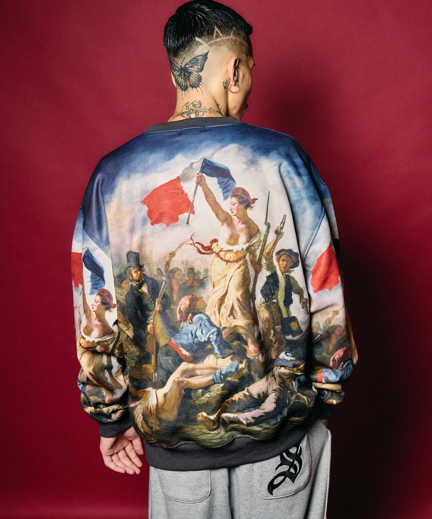 Patterned sweatshirt