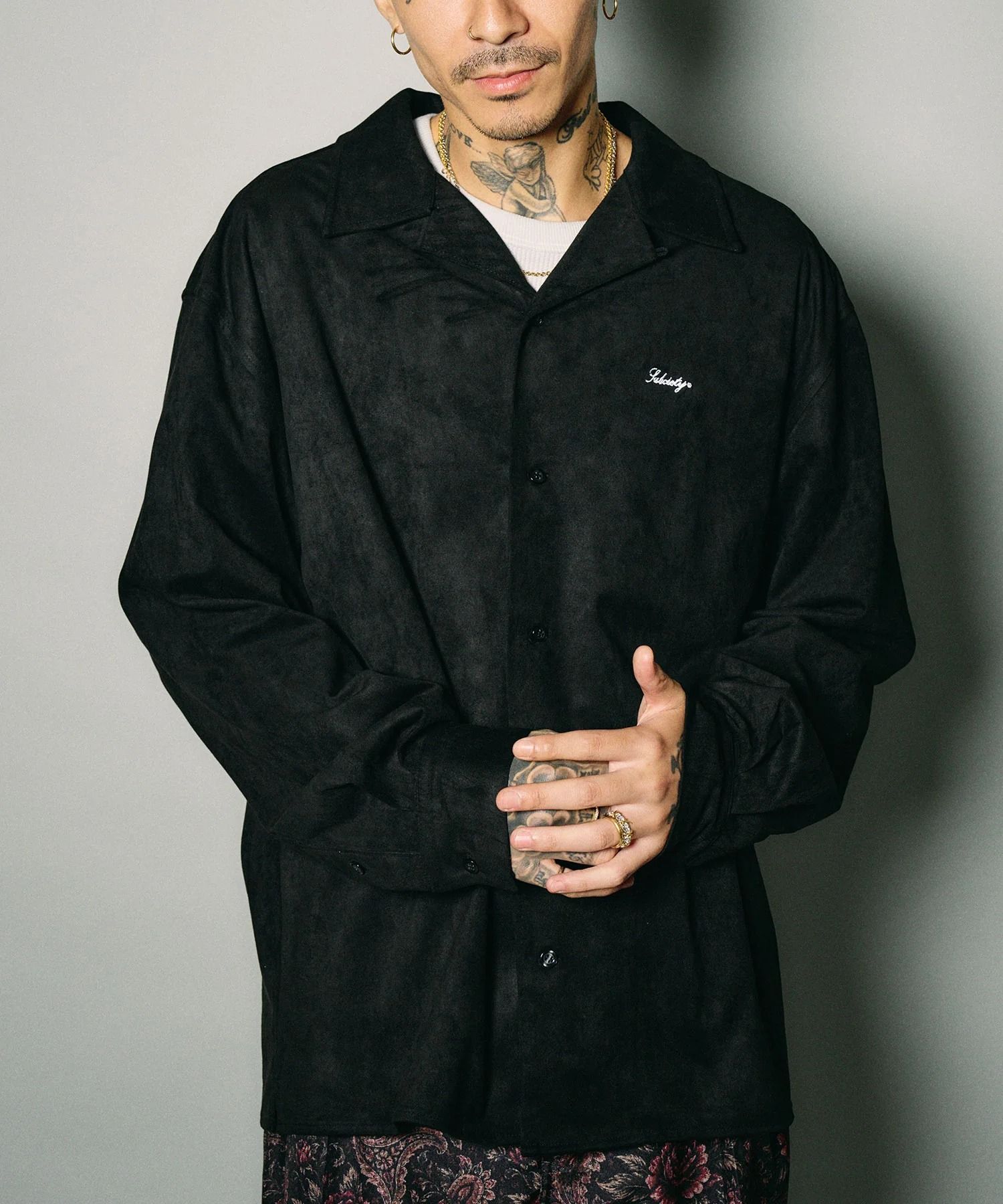 Essential faux suede shirt