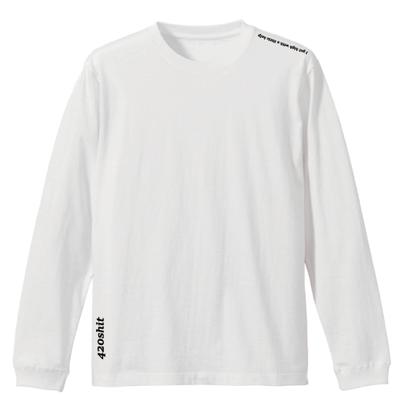 tiny message on yur shoulder LS tee