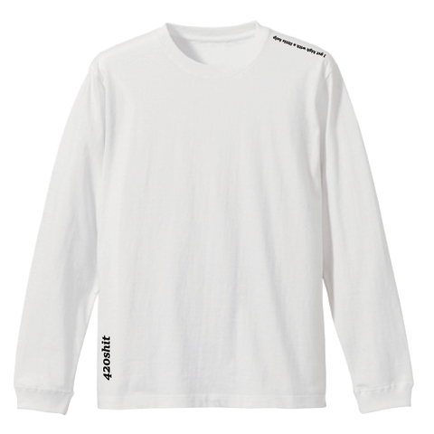 tiny message on yur shoulder LS tee