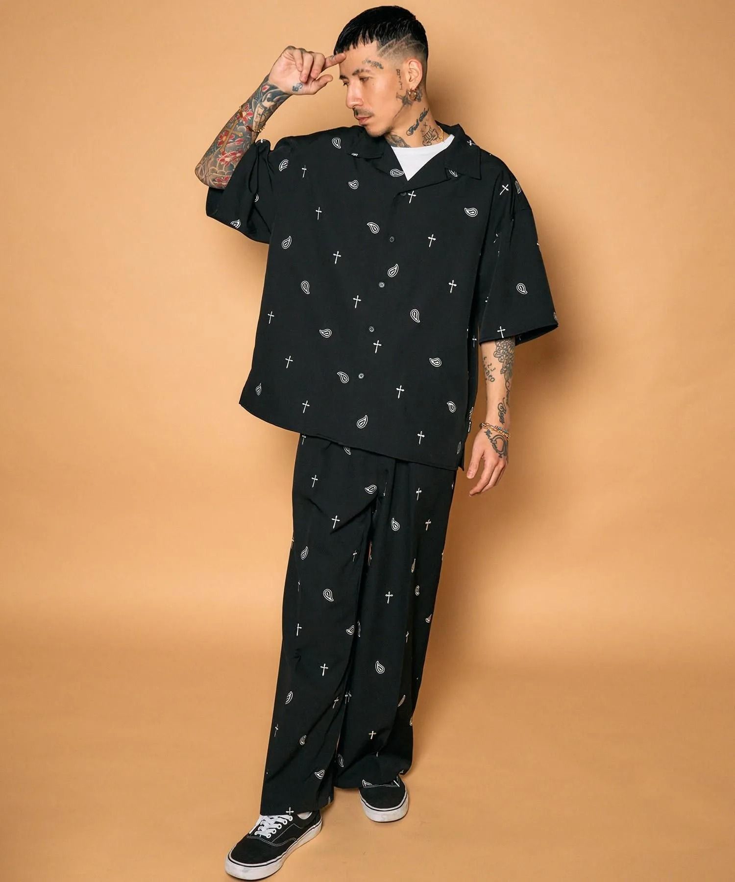 All-over embroidered shirt
